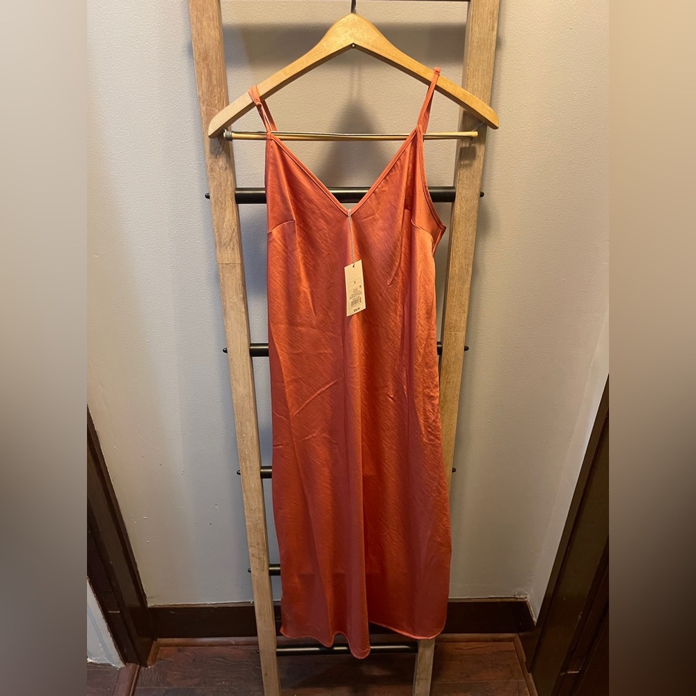 Size: SMALL. Long Silk Dress. NEW WITH TAGS.